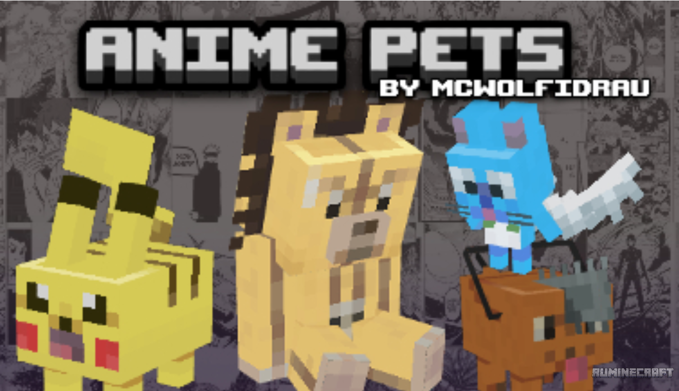 Мод Anime Pets для Minecraft PE (Bedrock) 1.19 / 1.18