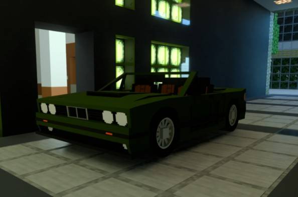 Зеленый кабриолет