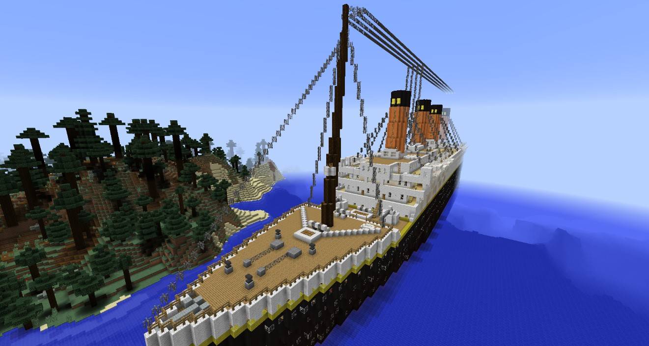 Титаник около острова