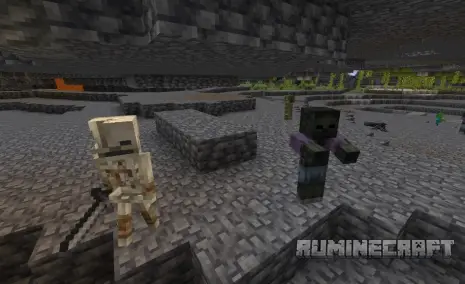 Пещерный скелет и зомби