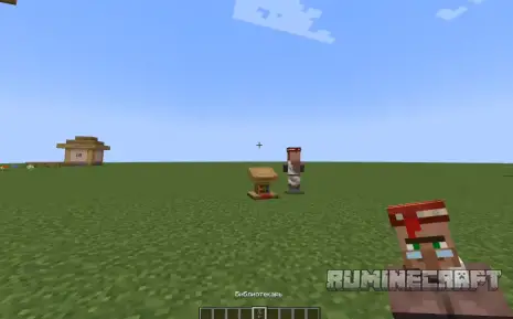 Житель в инвентаре с модом Easy Villagers
