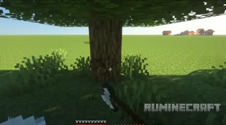 Процесс срубки дерева с модом FallingTree