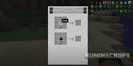 Крафт на факелы из мода Realistic Torches