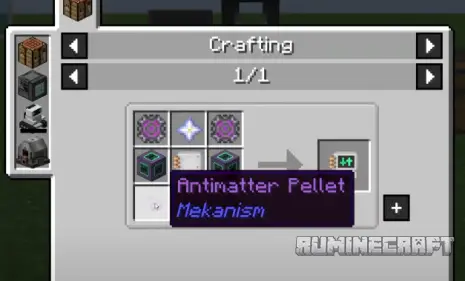 Крафт на предмет из мода Gravitational Modulating Additional Unit
