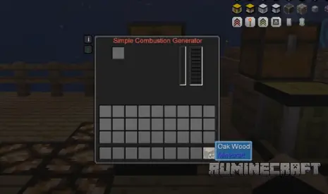 Меню генератора из мода Simple Generators