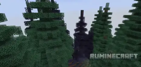 Деревья с модом GlitchCore