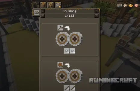 Меню переработки из мода Create Recycle Everything