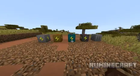 Виды зарядных блоков из мода Chargers