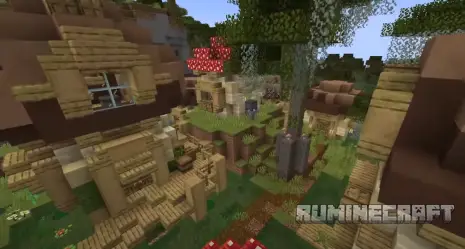 Постройки в деревне из мода Ribbits