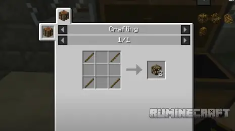 Крафт на блок из мода Blockcraftery