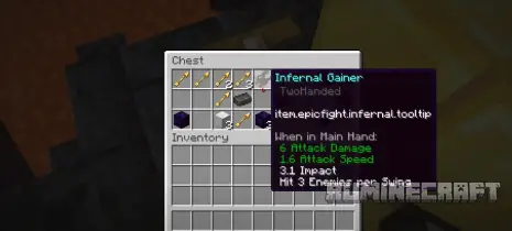 Характеристики перчаток из мода Infernal Gainer