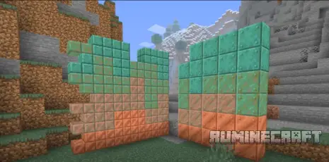 Блоки новой руды из мода Caves Cliffs Backport