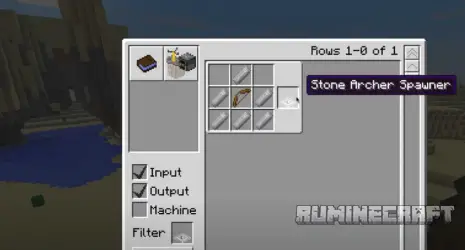 Крафт на блок каменного лучника из мода Eldritch Mobs