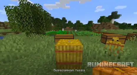 Процесс создания голема из мода Straw Golem Rebaled
