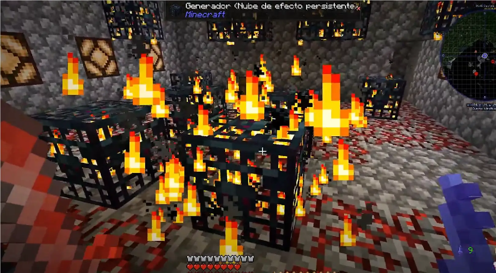 Процесс взрыва спавнера из мода Harder Spawners