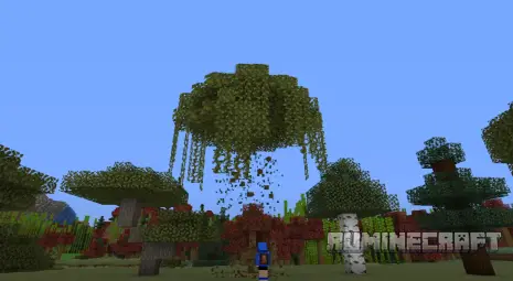 Процесс рубки лиан с модом Rapid Leaf Decay