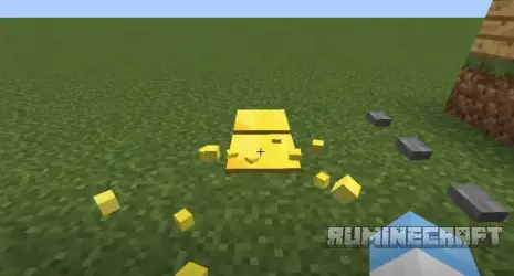 Распадение частиц после разрушения плиты с модом Proportional Destruction Particles