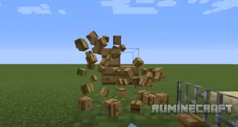 Распадение частиц после разрушения лестницы с модом Proportional Destruction Particles