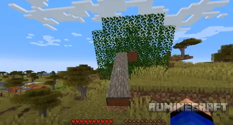 Упавшее дерево с модом Pandas Falling Trees