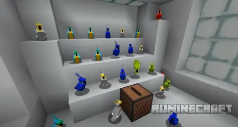 Попугаи из мода Party Parrots в комнате