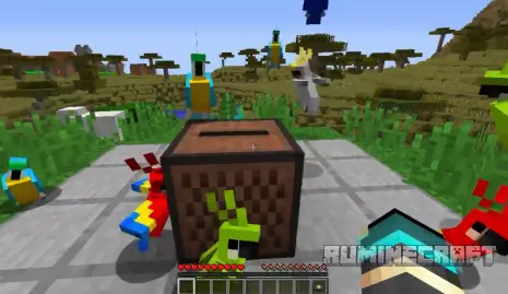 Летающие танцующие попугаи из мода Party Parrots