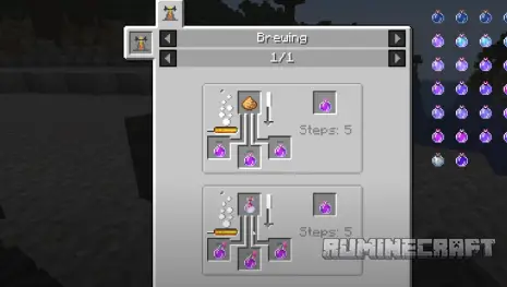 Меню блока из мода Daves Potioneering