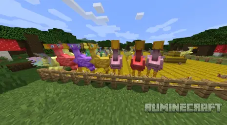 Новые разноцветные мобы из мода ChocoCraft