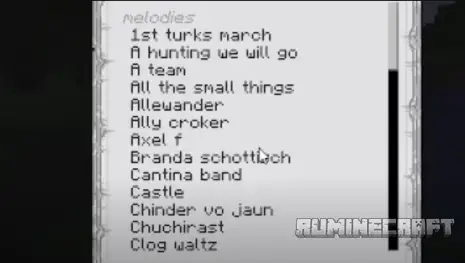 Книга с выбором композиций из мода Immersive Melodies