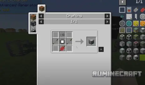 Крафт на блок из мода Advanced Generators