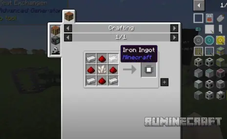 Крафт на предмет из мода Advanced Generators