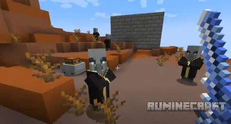 Новый синий меч из мода MC Dungeons Weapons