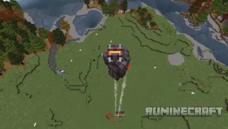 Процесс набор высота на рюкзаке из мода Create Jetpack