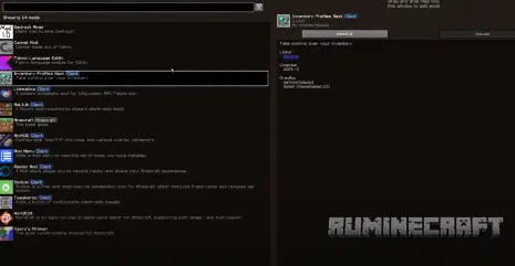 Информация о моде Inventory Profiles Next