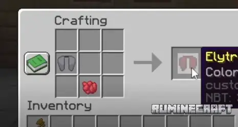 Крафт на красные крылья из мода Customizable Elytra