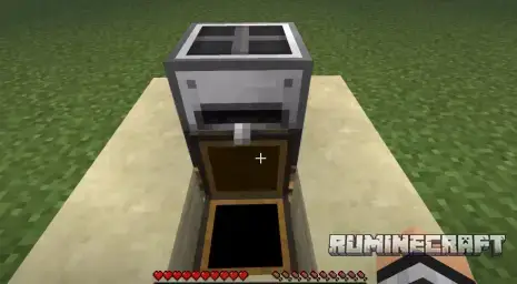 Процесс постройки механизма для хранения блоков из мода QuantumStorage