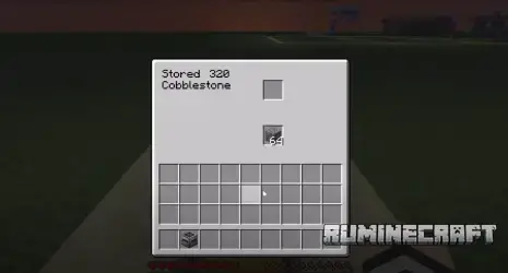 Процесс сбора блоков механизмом из мода QuantumStorage