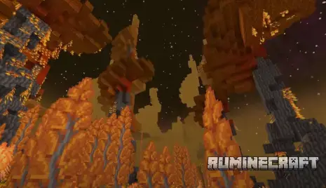 Огненный биом из мода BetterEnd Reforked