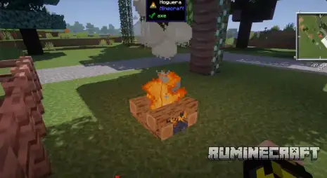 Эффекты горения костра из мода Healing Campfire