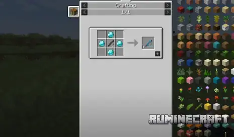 Крафт на алмазную удочку из мода Go Fish