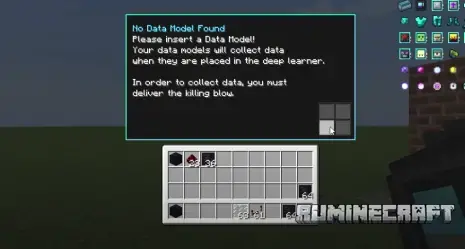 Меню предмета из мода Deep Mob Learning